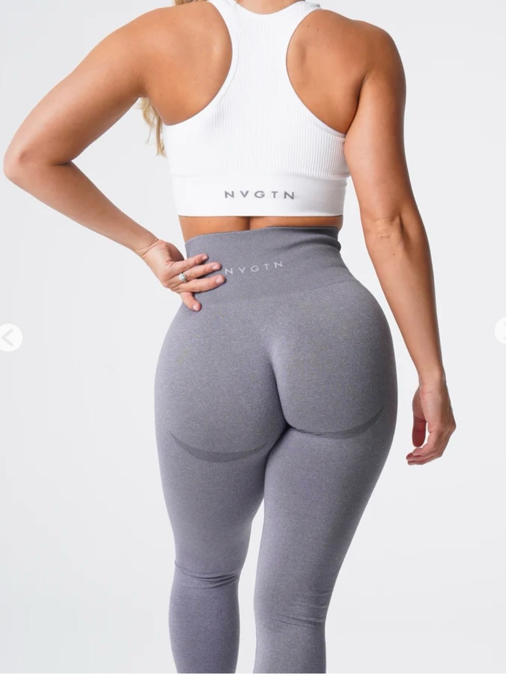 NVGTN Seamless High-Waist Sculpting Leggings in Heather Grey
